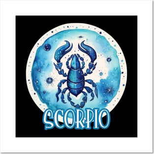 Scorpio in Watercolor Posters and Art